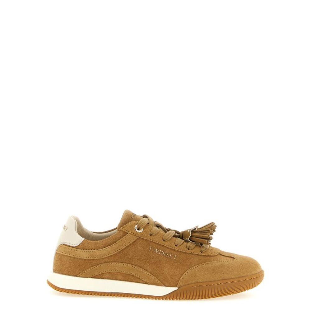 Twin Set Women Suede Sneakers With Tassels